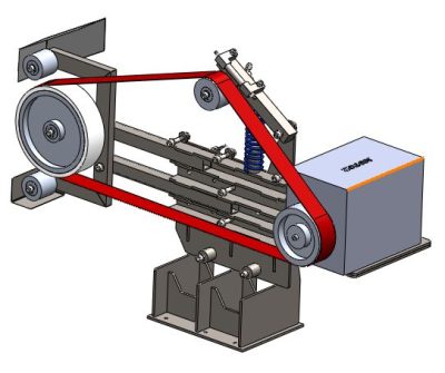 دستگاه سنباده نواری Polishing machine - SOLIDWORK MODELING - مدل سالید ورک2
